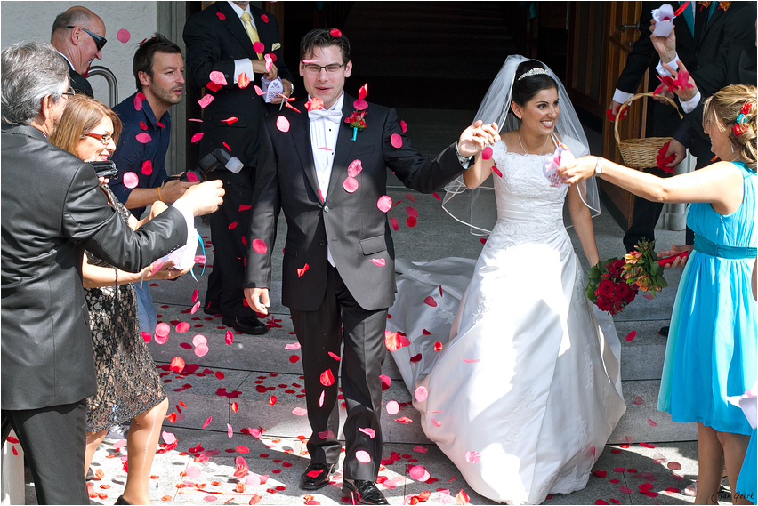 Hochzeitsfoto Schweiz – Braut und Bräutigam Basel