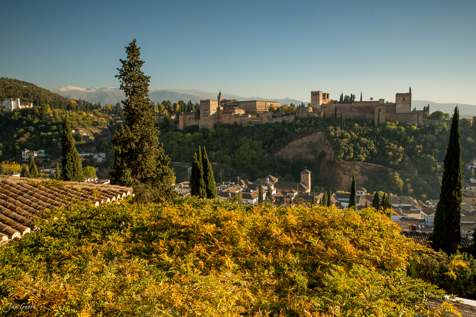 Alhambra Palastanlage Granada Herbstlicht Andalusien Spanien Schweiz Jan Geerk Fotograf Basel
