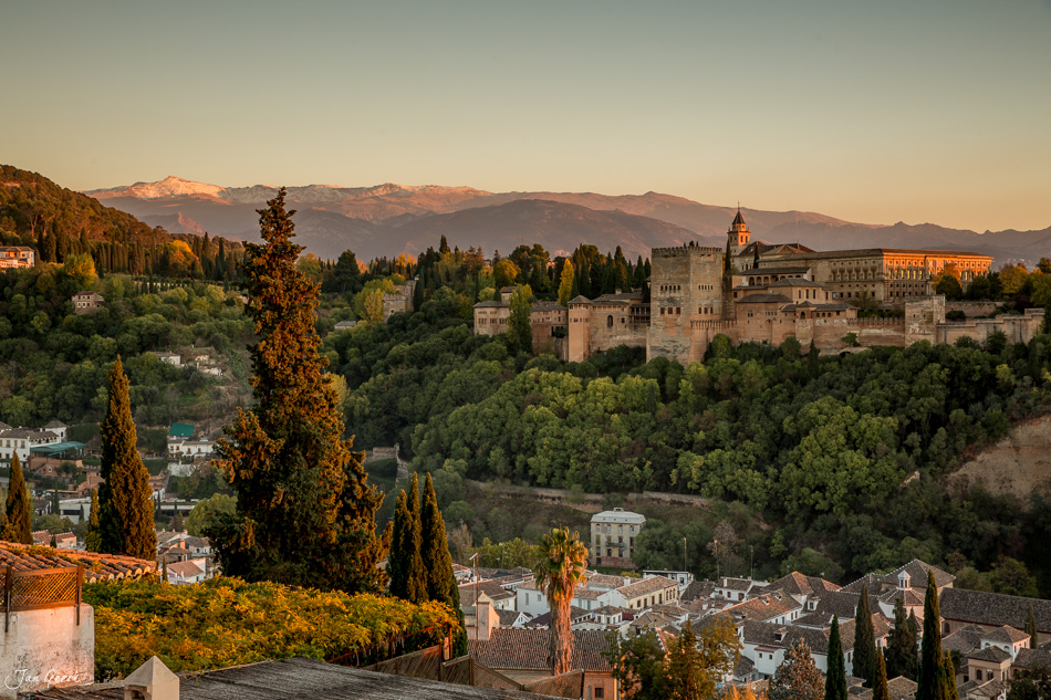 Alhambra Palast Granada Herbstlicht Andalusien Spanien Schweiz Jan Geerk Fotograf Basel
