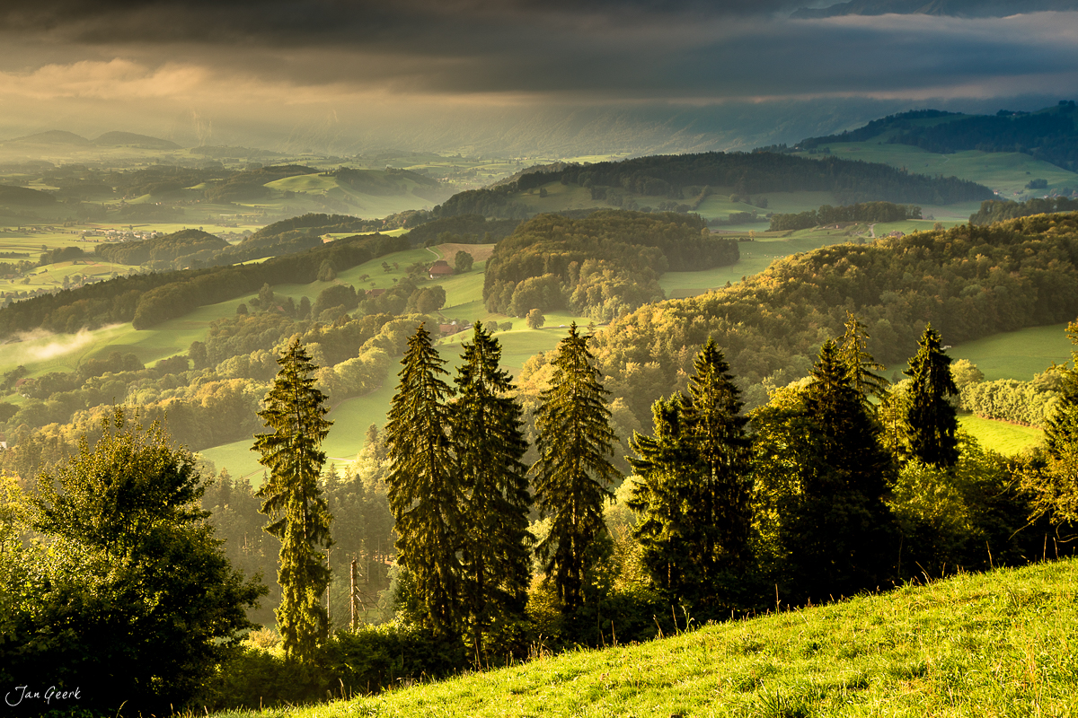 Berglandschaft Buetschelegg Herbstmorgen Berner Oberland Schweiz Jan Geerk Fotograf Basel