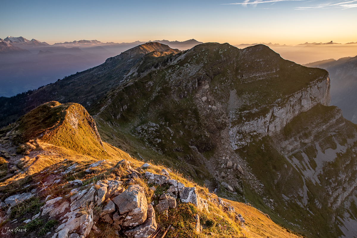 Gemmenalphorn Berggipfel bei Herbstlicht, Berner Oberland Schweiz – Jan Geerk Fotograf Basel