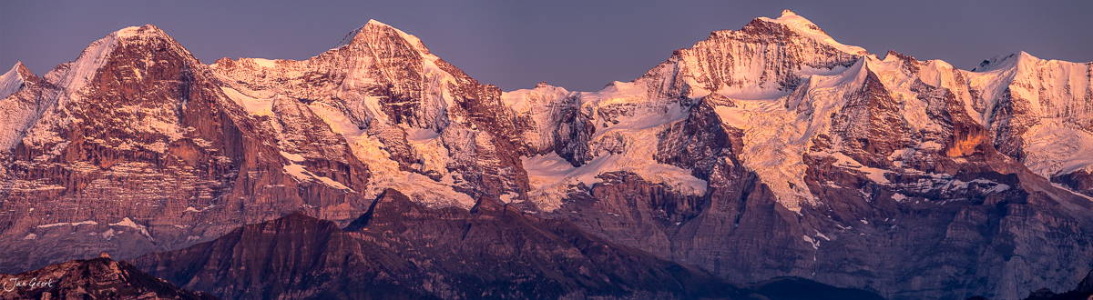 Eiger Nordwand Herbstlicht Berner Oberland Schweiz – Jan Geerk Fotograf Basel