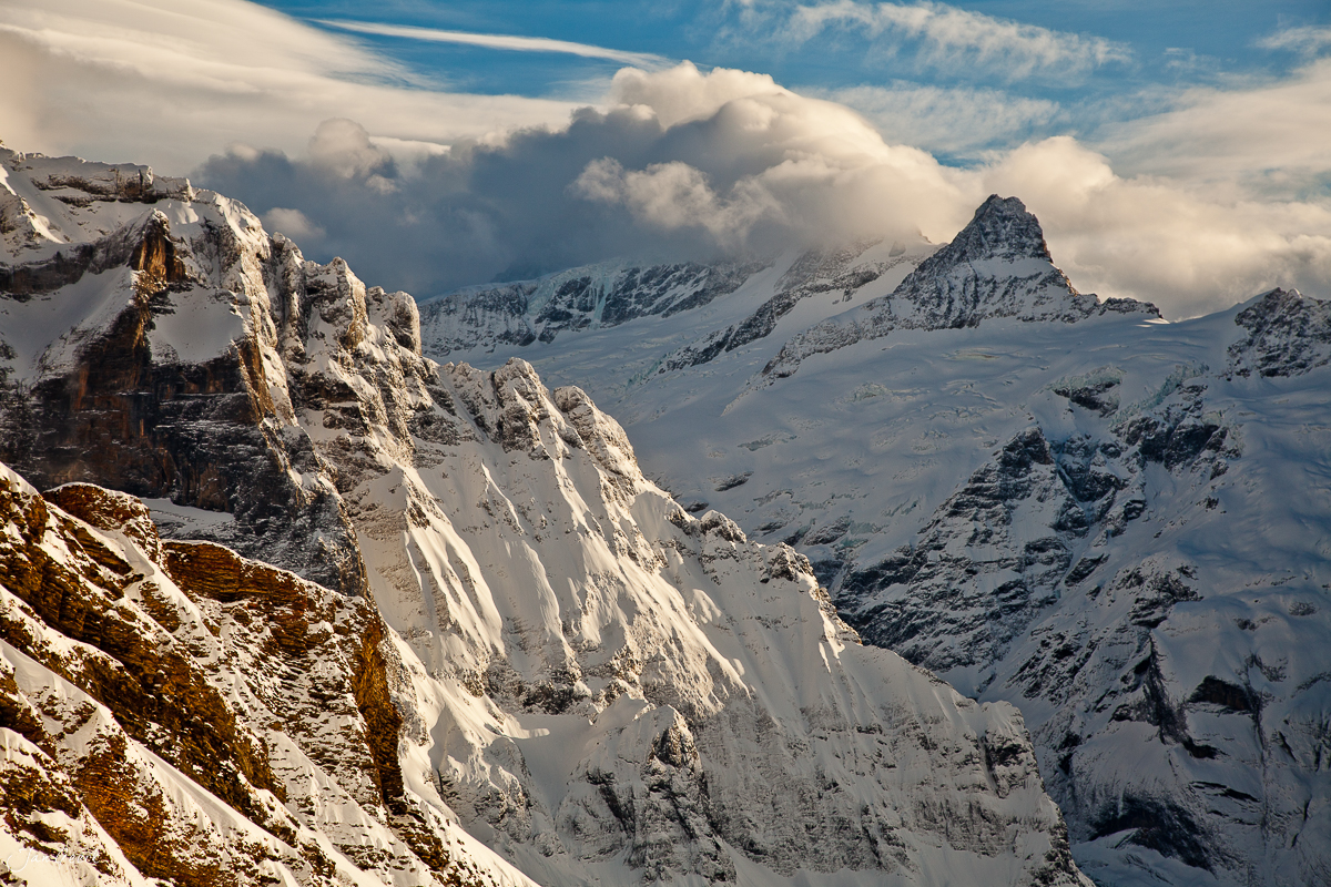 Grindelwald First Alpenpanorama Schnee Winter Berner Oberland Schweiz Jan Geerk Fotograf Basel