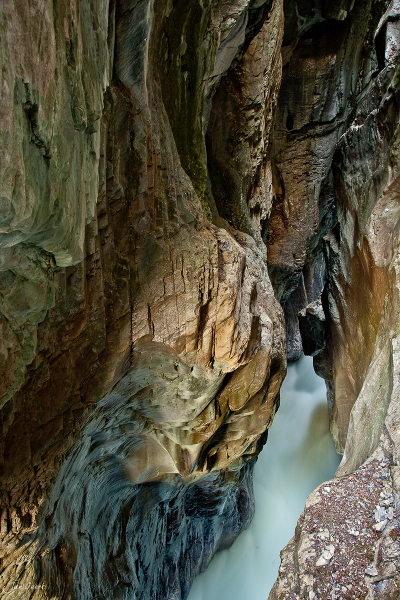 Gletscherschlucht Rosenlaui Meiringen türkises Wasser Engelhörner Berner Oberland Schweiz Jan Geerk