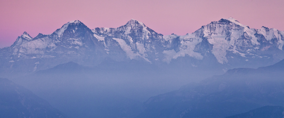 Eiger Mönch Jungfrau Sonnenaufgang Alpengipfel Berner Oberland Schweiz – Jan Geerk Fotograf Basel