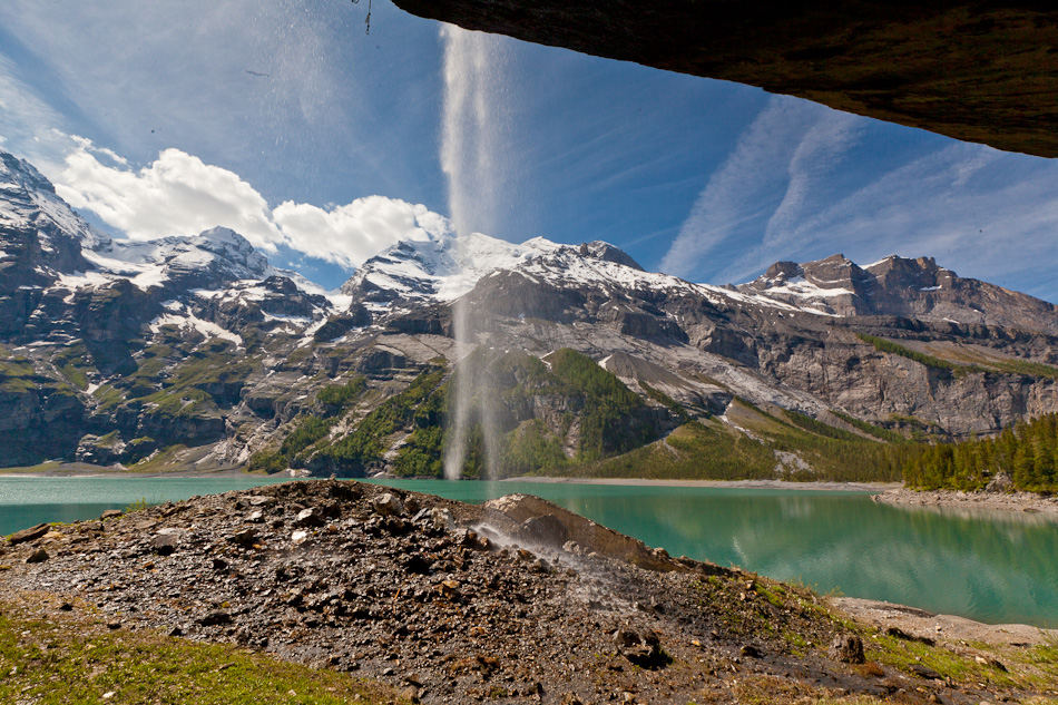 Staubbach Wasserfall Oeschinensee türkises Wasser Berner Oberland Schweiz Jan Geerk Fotograf Basel