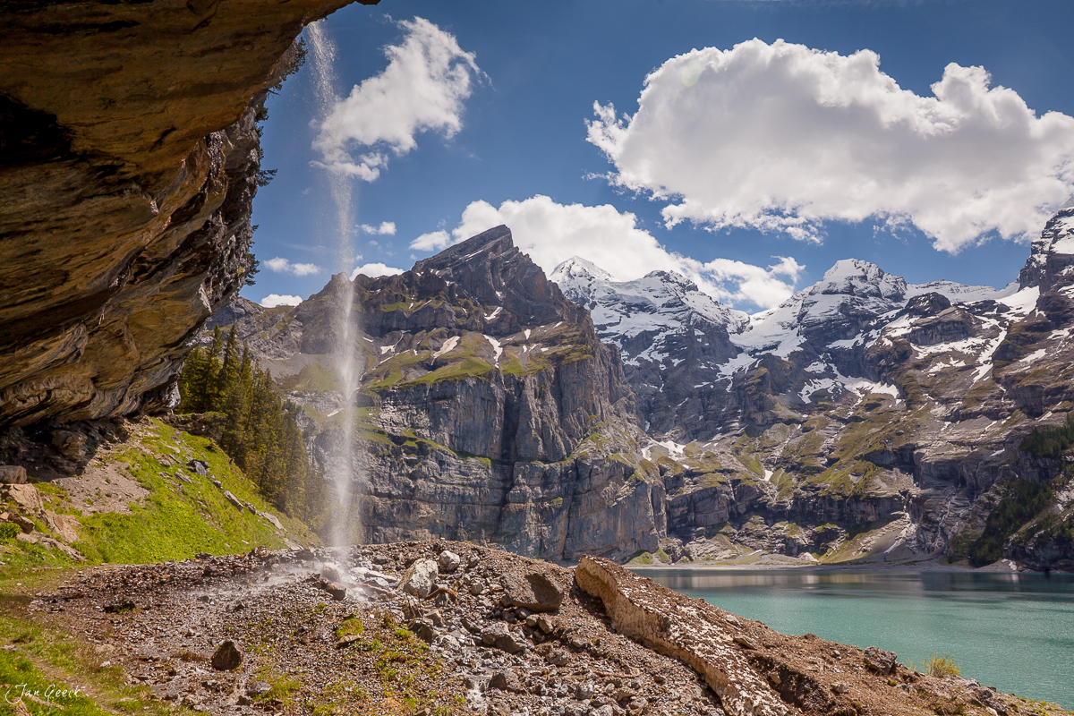 Staubbach Wasserfall Oeschinensee Berner Oberland Sommer Schweiz Jan Geerk Fotograf Basel