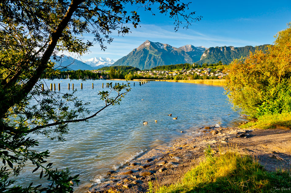 Thunersee Badebuchi Sommer Berner Oberland Schweiz Jan Geerk Fotograf Basel