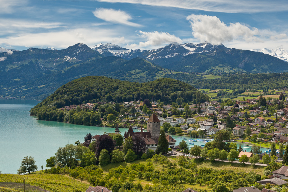 Thunersee Spiez Kirche Sommer Berner Oberland Schweiz Jan Geerk Fotograf Basel