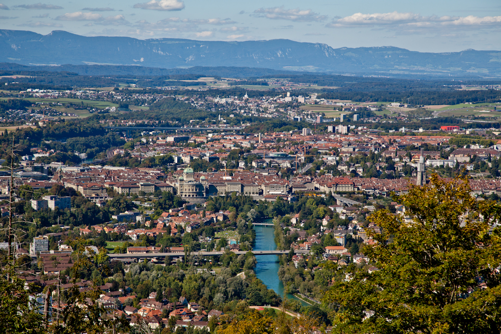 Bern Stadtpanorama Aare Jura Herbst Berner Oberland Schweiz – Jan Geerk Fotograf Basel