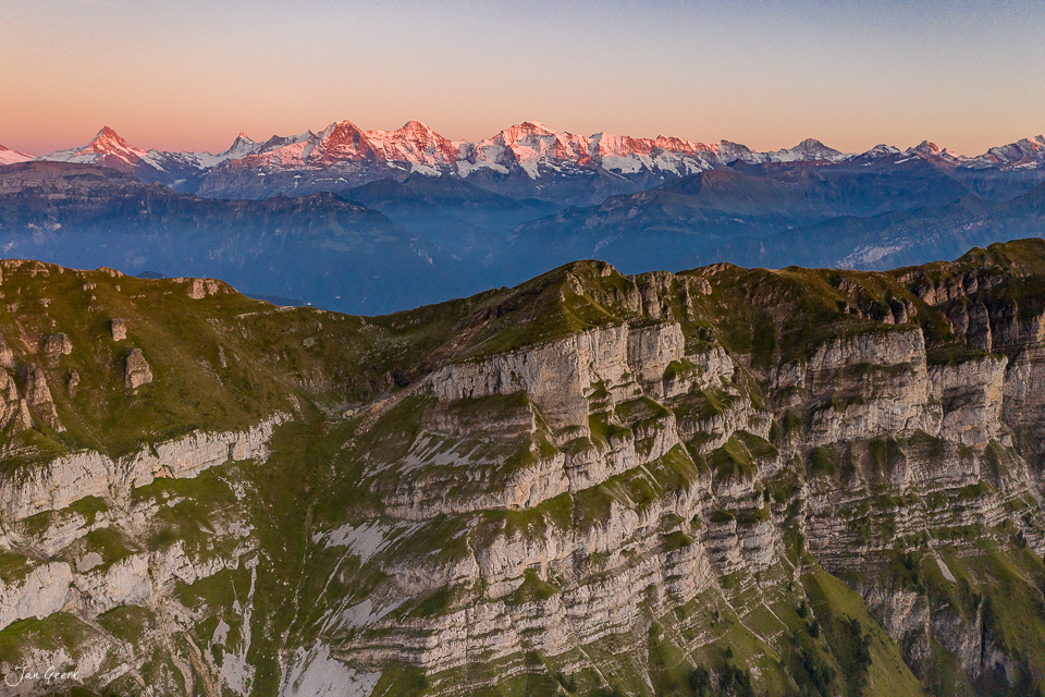 Alpstein Kalkfelsen Herbstlicht Berner Oberland Schweiz Jan Geerk Fotograf Basel