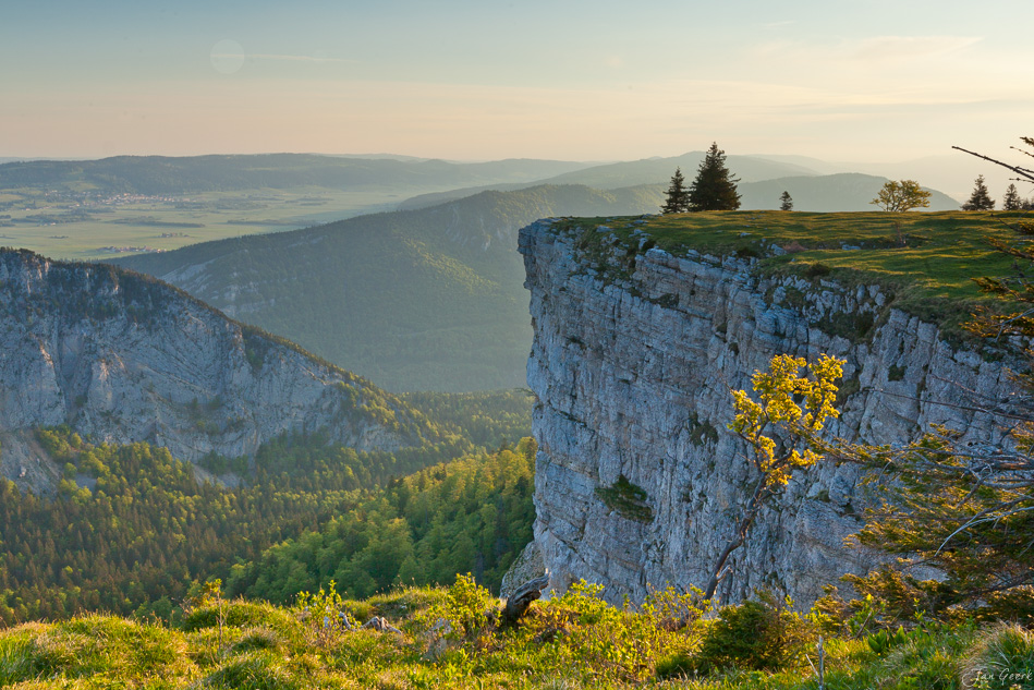 Creux Felsenklippe Jura Herbst Panoramablick Schweiz Jan Geerk Fotograf Basel