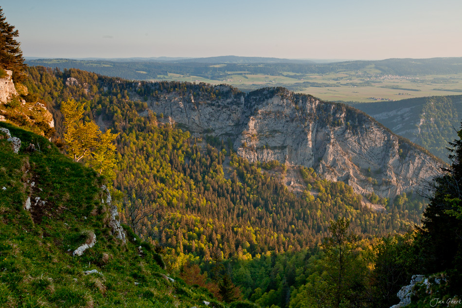Creux Jura Kalksteinfelsen Herbst Goldene Stunde Jura Schweiz – Jan Geerk Fotograf Basel