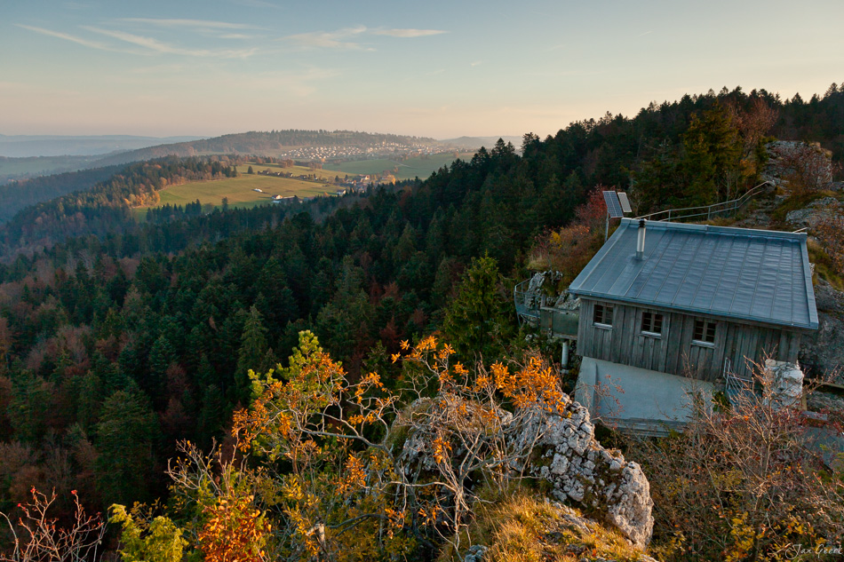Berghütte Theusseretes Herbst Doubs Jura Schweiz – Jan Geerk Fotograf Basel