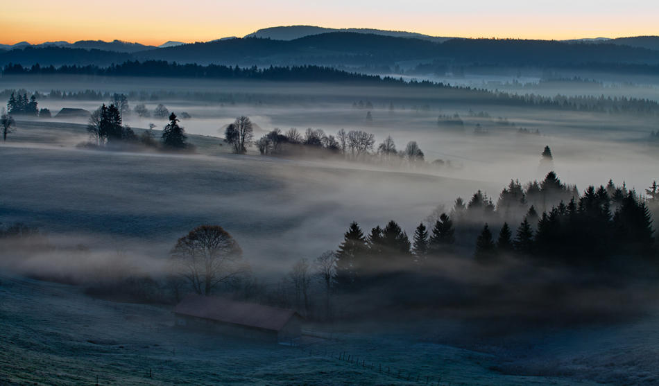 Nebelmeer Jura Sonnenaufgang Herbst Schweiz Jan Geerk Fotograf Basel