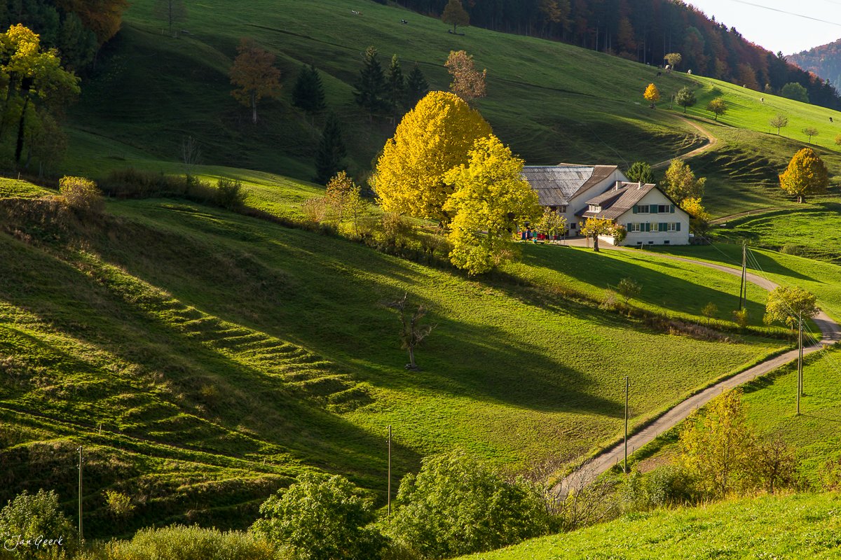Bauernhof Bölchen Herbst Baselland Jura Schweiz Jan Geerk Fotograf Basel