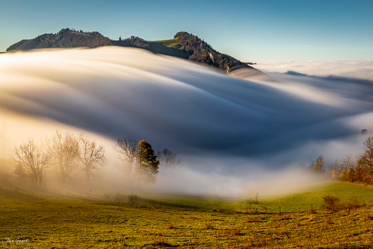 Nebelmeer am Passwang mit Herbstlicht, Baselland Schweiz – Jan Geerk Fotograf Basel