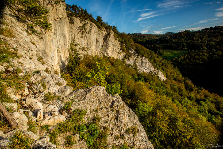 Kalksteinfelsen Portifluh Herbst Juragebirge Baselland Schweiz – Jan Geerk Fotograf Basel
