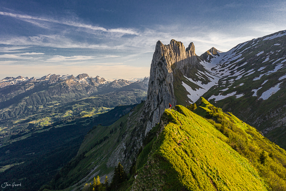 Kreuzberge Appenzeller Alpen grüne Alpwiesen Frühjahr Ostschweiz Schweiz Jan Geerk Fotograf Basel
