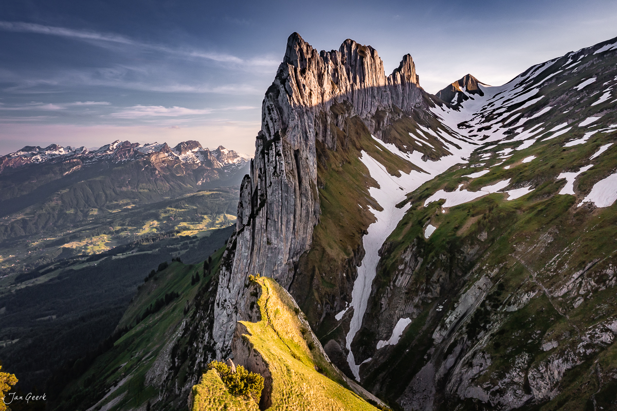 Kreuzberge Felsformation Alpstein Appenzeller Alpen Frühling Schweiz Jan Geerk Fotograf Basel