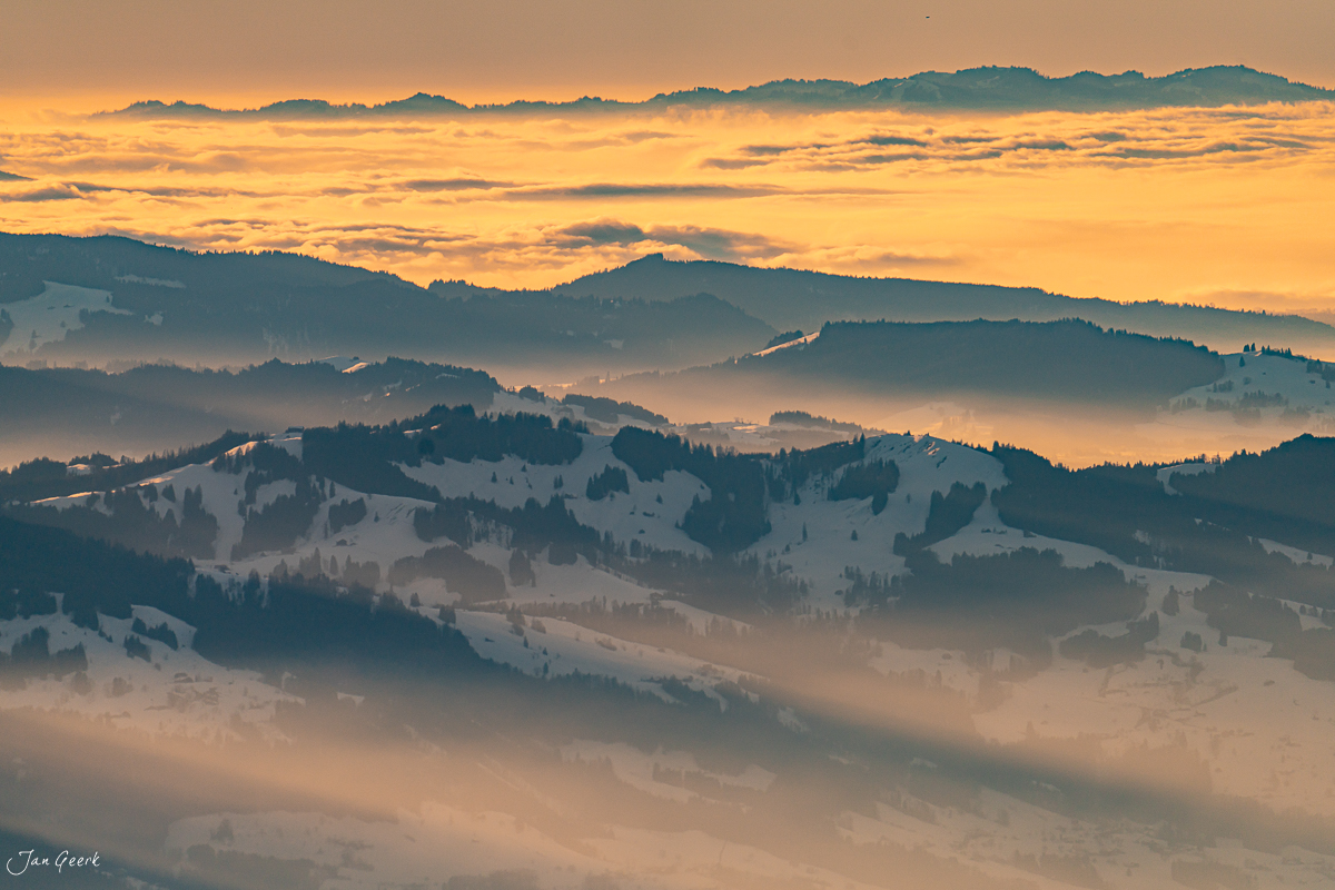 Nebelmeer über Säntis Alpenlandschaft Winterstimmung Ostschweiz – Jan Geerk Fotograf Basel