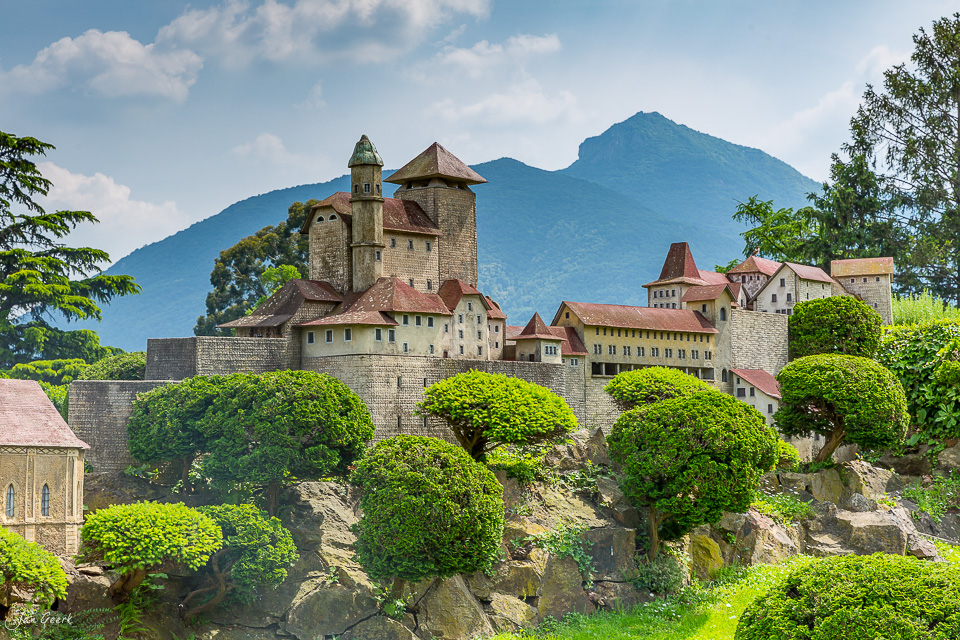 Miniaturschloss Melide am Lago di Lugano Tessin Sommer Schweiz Jan Geerk Fotograf Basel