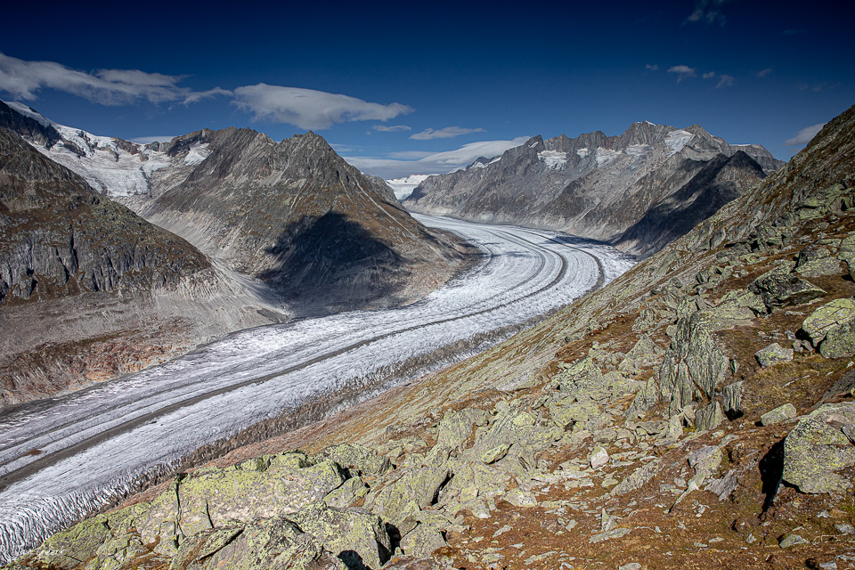 Aletschgletscher mit Märjelensee im Herbst, Wallis Schweiz – Jan Geerk Fotograf Basel
