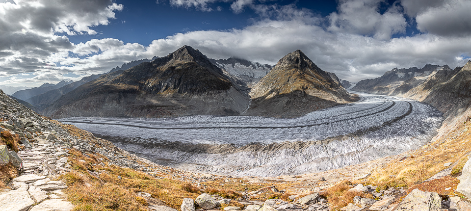 Aletschgletscher mit Märjelensee im Herbst, Wallis Schweiz – Jan Geerk Fotograf Basel