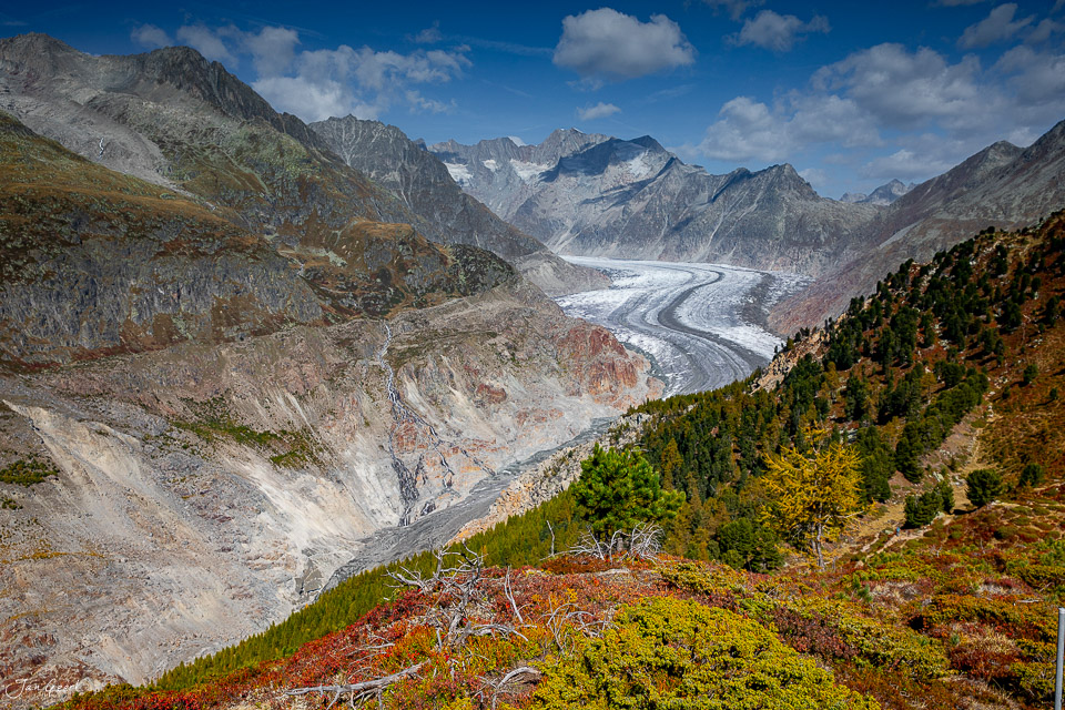 Aletschgletscher mit Märjelensee im Herbst, Wallis Schweiz – Jan Geerk Fotograf Basel