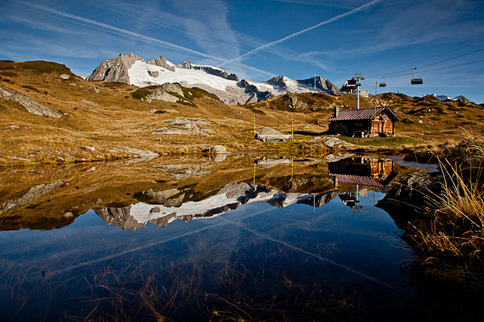Riederalp Bergsee Spiegelung Herbst Wallis Schweiz – Jan Geerk Fotograf Basel