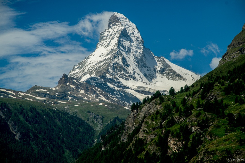 Matterhorn Bergpanorama Zermatt Sommer Alpenlandschaft Schweiz Jan Geerk Fotograf Basel