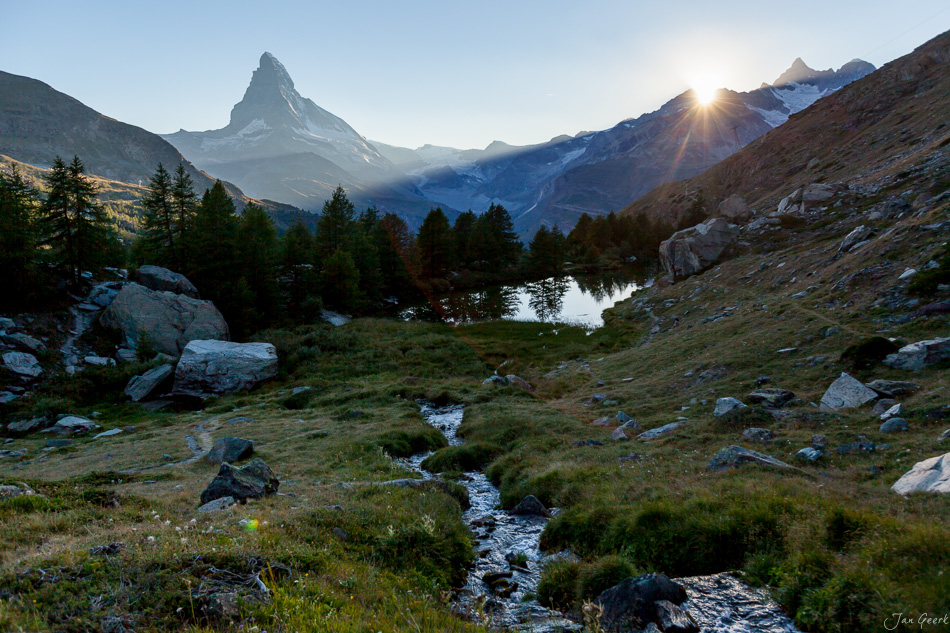 Matterhorn Sonnenaufgang Berglandschaft Wallis Schweiz – Jan Geerk Fotograf Basel