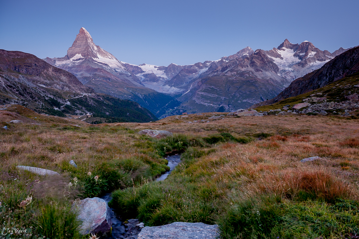Matterhorn Bergpanorama Herbst Wallis Schweiz – Jan Geerk Fotograf Basel
