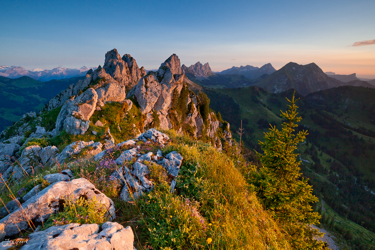 Gastlosen Sonnenuntergang Herbst Freiburger Voralpen Kanton Freiburg / Fribourg Schweiz – Jan Geerk Fotograf Basel