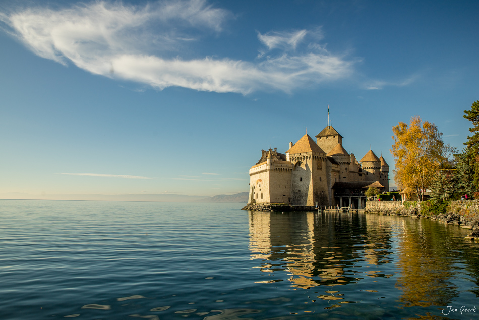 Schloss Chillon am Genfersee in Herbststimmung, Lavaux Waadt Schweiz – Jan Geerk Fotograf Basel