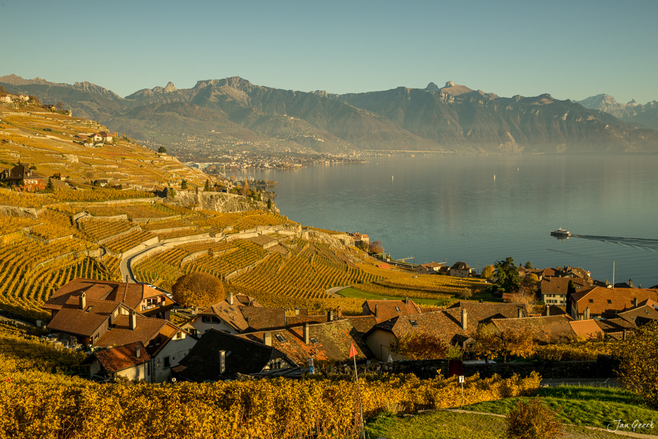 Lavaux Rebberge Herbststimmung Genfersee Waadt Schweiz Jan Geerk Fotograf Basel