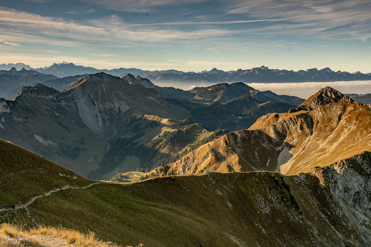 Moleson Berglandschaft mit Herbstlicht, Greyerz Region Westschweiz – Jan Geerk Fotograf Basel