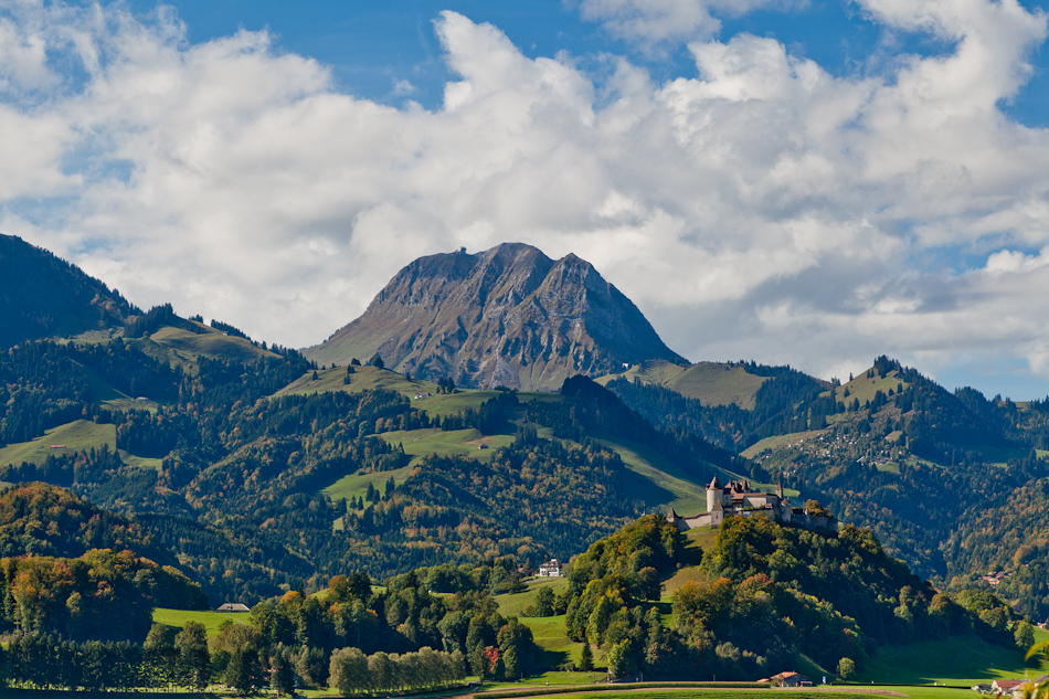 Moléson Alpenpanorama Gruyère Lac Romont Herbst Freiburg / Fribourg Schweiz Jan Geerk