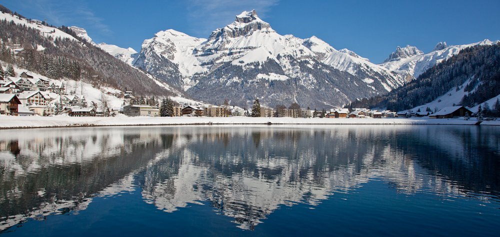 Engelberg Bergsee Winterlandschaft Schnee Zentralschweiz Schweiz Jan Geerk Fotograf Basel