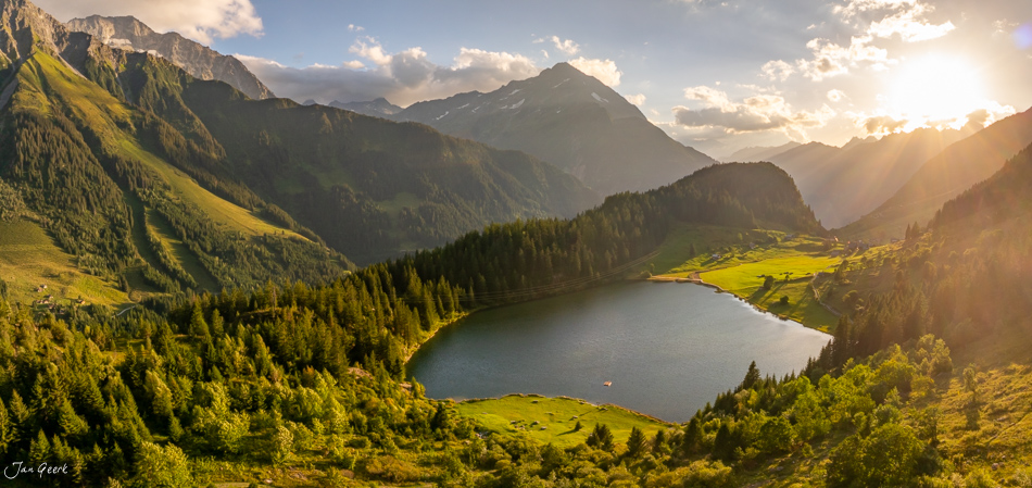 Golzernsee Alpensee Sonnenaufgang goldenes Licht Zentralschweiz Schweiz – Jan Geerk Fotograf Basel