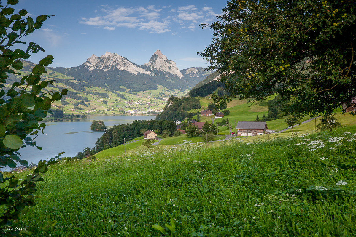 Lauerzersee Mythen Alpenpanorama Sommer Innerschweiz Schweiz – Jan Geerk Fotograf Basel