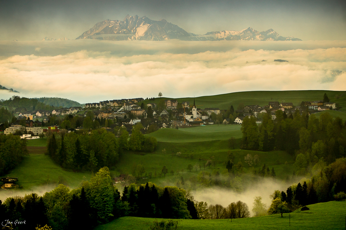 Menzingen Sihlwald Frühling Nebel Appenzell Alpen Zentralschweiz – Jan Geerk Fotograf Basel
