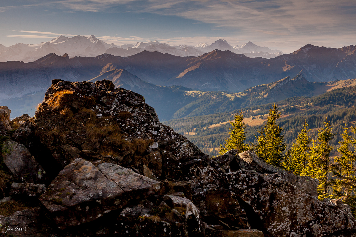 Felsformation Fürstein Herbstlicht Entlebuch Voralpen Schweiz Jan Geerk Fotograf Basel